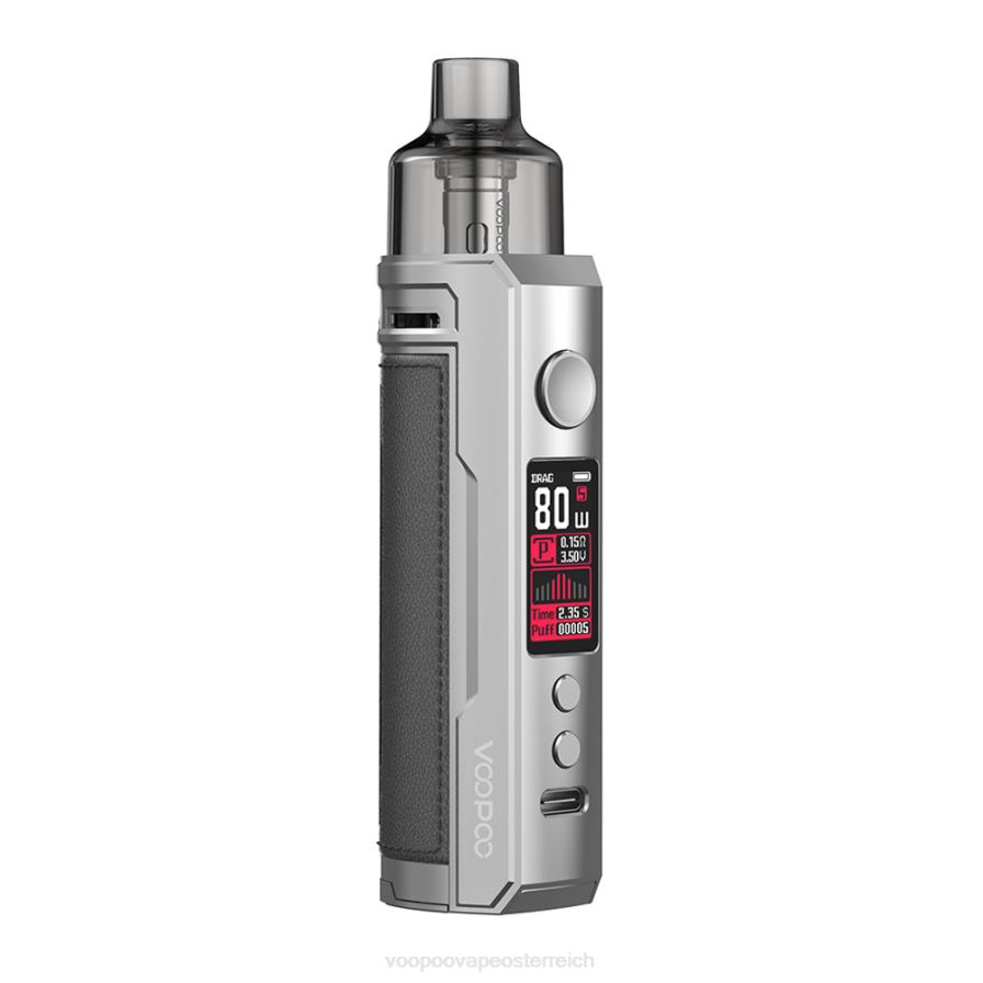 VOOPOO DRAG X Pod-Mod-Kit HBH8T0180 Silber & Dunkelgrau VOOPOO vape pod österreich