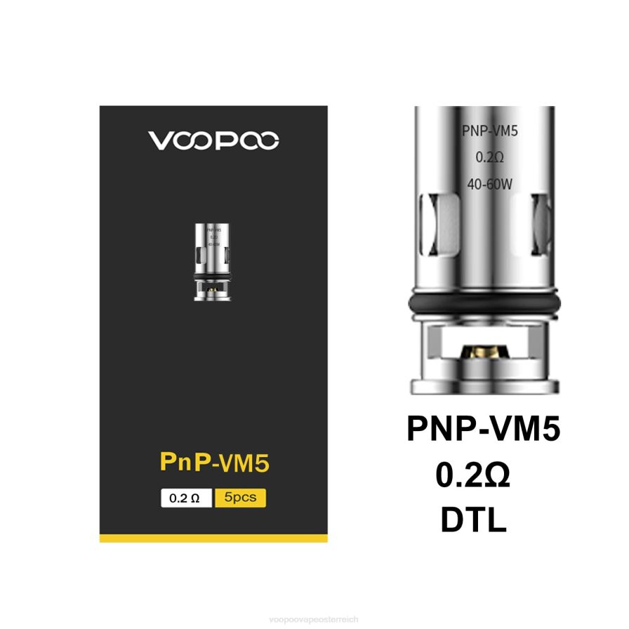 VOOPOO PNP Spulen (5 Stück) HBH8T0599 pnp-vm5 VOOPOO vape price