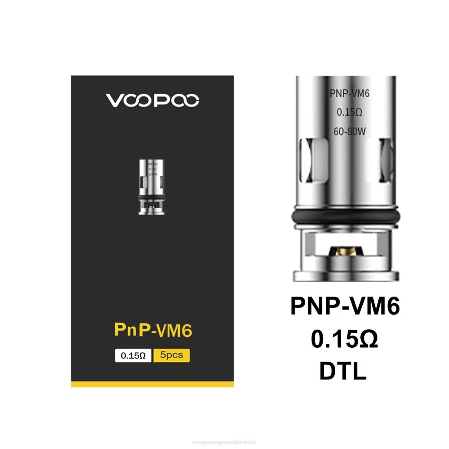 VOOPOO PNP Spulen (5 Stück) HBH8T0600 pnp-vm6 VOOPOO vape pod österreich