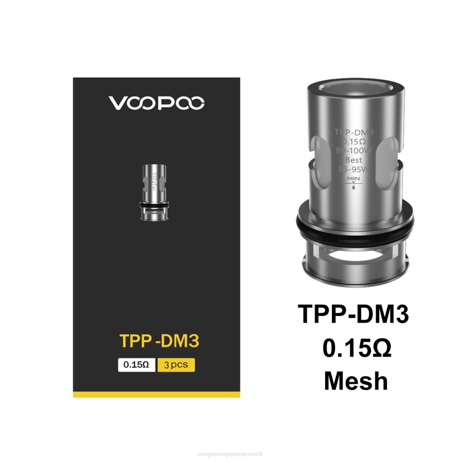 VOOPOO TPP Spulen (3 Stück) HBH8T0610 tpp-dm3 VOOPOO vape pod österreich